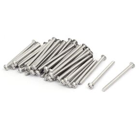 uxcell M4x55mm 304 Stainless Steel Button Head Hex Socket Cap Screws Bolts 55pcs