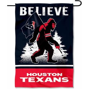 WinCraft Houston Texans Bigfoot Sasquatch Believe Yard Garden Banner Flag