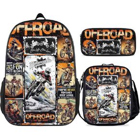 Dinosaur Backpacks for Kids Cool Dino School Backpacks 3 Pieces Sets Dinosaur Backpack with Lunch Box And Pencil Case Surf Dino Shoulder Bag Dinosaur Bookbag for Teen Boys Girls in Saudi Arabia