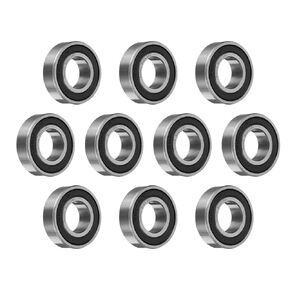 10pcs 6003-2RS Deep Groove Ball Bearings - [ 10x35x17mm, Double Rubber Seals ] Chrome Steel Bearing for Motors Gearboxes RC Cars | P6 (ABEC3)