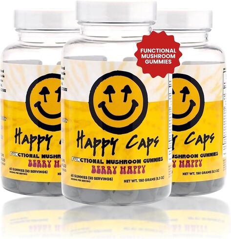 Functional Gummies - Lions Mane, Cordyceps, Chaga, Reishi - Immune System Booster & Nootropic Brain Supplement - 60 Gummies in Saudi Arabia