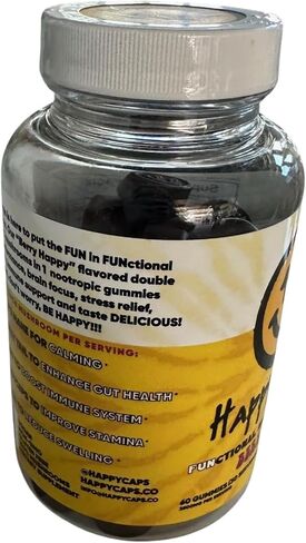 Functional Gummies - Lions Mane, Cordyceps, Chaga, Reishi - Immune System Booster & Nootropic Brain Supplement - 60 Gummies in Saudi Arabia