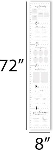 C.R. Gibson Forest Friends Vinyl Baby Growth Chart for Walls, 8" x 72", Multicolor in Saudi Arabia