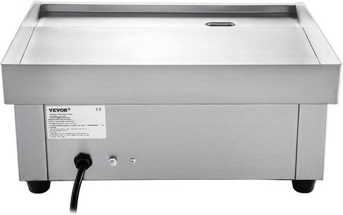 VEVOR 30" Commercial Electric Griddle 3000W Electric Countertop Griddle Non-Stick Restaurant 110V Teppanyaki Flat Top Grill Stainless Steel Adjustable Temperature Control 122°F-572°F (NO PLUG) in Kuwait