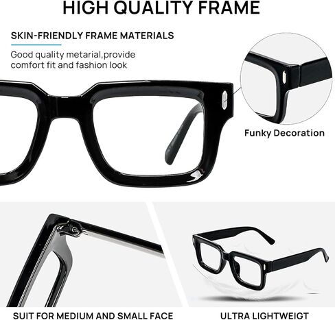 OCCI CHIARI Stylish Reading Glasses Women Retro Square Readers 1.0 1.25 1.50 1.75 2.0 2.25 2.50 2.75 3.0 3.5 in Saudi Arabia