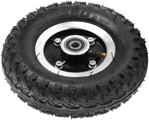 200x50 Electric Scooter Tire 8"x2" Pneumatic Wheel 8in Inflation Tyre Air Tire & 10mm Bearing Alloy Hub for Mountain Scooter and Mountain Skateboard Off-road Tire in Kuwait