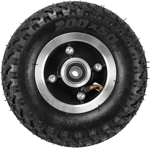 200x50 Electric Scooter Tire 8"x2" Pneumatic Wheel 8in Inflation Tyre Air Tire & 10mm Bearing Alloy Hub for Mountain Scooter and Mountain Skateboard Off-road Tire in Kuwait
