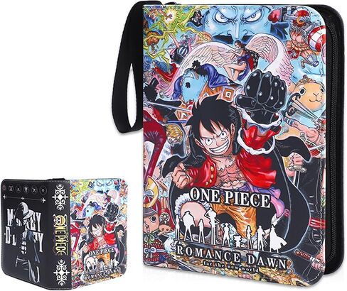 4 بطاقات مجلدة للجيب مع 50 ورقة صفحة مزدوجة الجوانب قابلة للإزالة، حافظة بطاقات تجارية تحمل ما يصل إلى 400 بطاقة، ألبوم بسحاب للأولاد والبنات in Kuwait