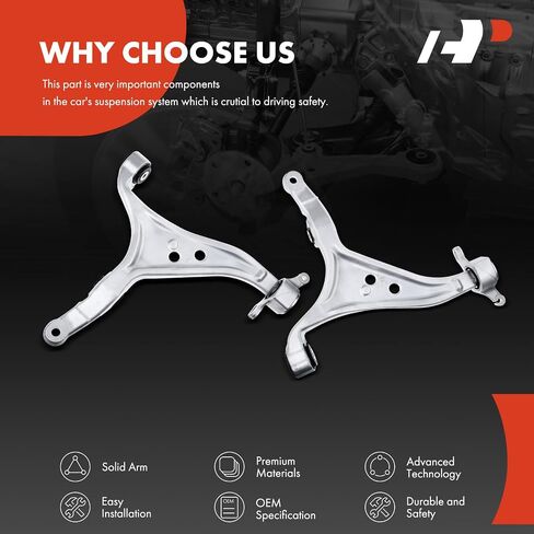 A-Premium 2 x Front Lower Control Arm, with Bushing, Compatible with Mercedes-Benz - 2012-2018 - GL350 GL450 GL550 GLE300d GLE350 GLE350d GLE400 GLE550 GLE550e GLS450 GLS550 ML250 ML350 ML400 ML550 in Saudi Arabia