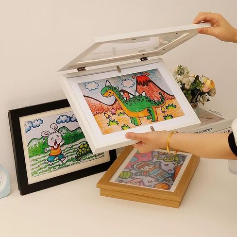 Kids Art Frames[2-Pack],8.5x12 Kids Artwork Frames Front Opening,Changeable Artwork Display Storage Frame for Wall,Multiple Picture Frame Drawing Hanging Art,Hold 50-100 PCS(White) in Saudi Arabia