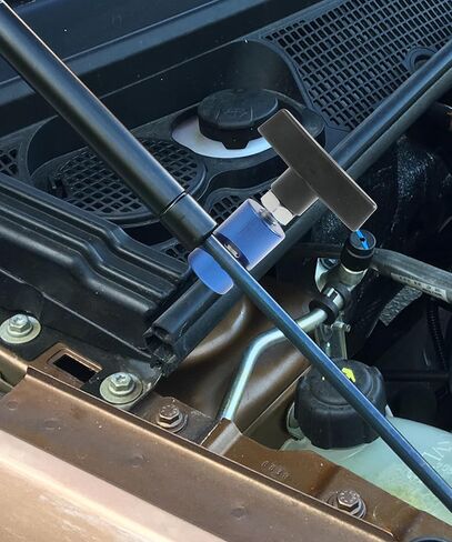 Hood Lift Lever Holder,Lift Support Clamp with Brass Core Protection,Car Accessories Car Hood Struts Hood Clamps and Spark Plug Caliper for Car Engine Hoods,Tailgates,Hatch Struts (Black) in Saudi Arabia