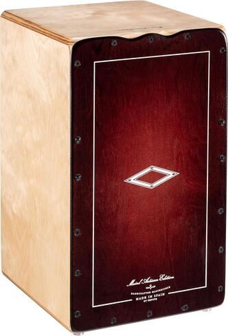 Pickup Cajon Box Drum with Snare Effect and Electronics for Amp or PA System, Artisan Edition — MADE IN SPAIN — Baltic Birch Body/Dark Olive Burst Frontplate, 2-YEAR WARRANTY in Saudi Arabia