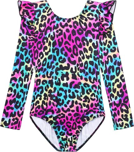 Gymnastics Leotards for Girls Long Sleeve Toddler Gymnastics Leotard Dance Bodysuit Kids Tumbling Outfits Size 3-10 in Saudi Arabia