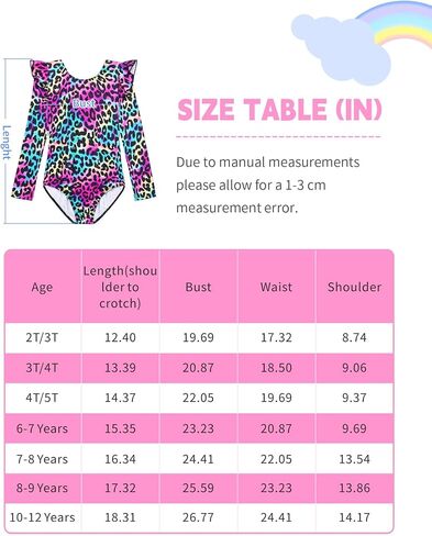 Gymnastics Leotards for Girls Long Sleeve Toddler Gymnastics Leotard Dance Bodysuit Kids Tumbling Outfits Size 3-10 in Saudi Arabia