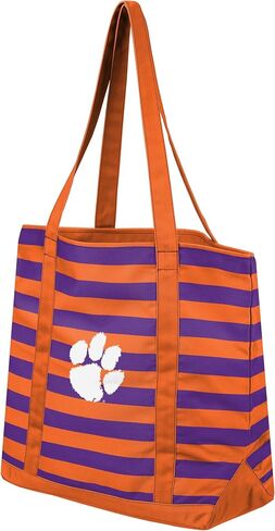 FOCO NCAA College Team Logo Stripe Canvas Tote Bag in Saudi Arabia