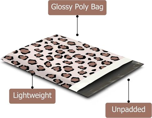 10x13 (100) Designer Poly Mailers Shipping Envelopes Premium Printed Bags (Peacock Feathers) in Saudi Arabia