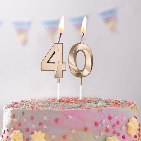 شموع عيد الميلاد 49 و94 من الشمبانيا الذهبية للكعك، رقم 49 94 شمعة كعكة كب كيك لتزيين حفلات أعياد الميلاد in Saudi Arabia