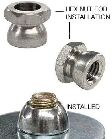 (10pcs) BelMetric M10 Tamper Proof Security Break Off Shear Nut Stainlesss Steel NSHEAR10SS in Saudi Arabia