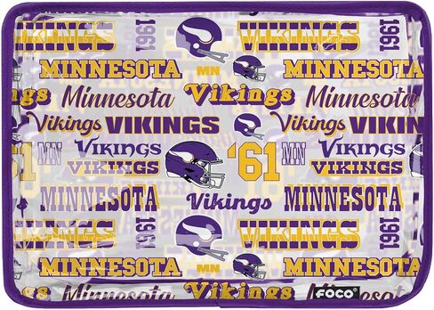 FOCO NFL Unisex-Adult NFL Team Logo Repeat Retro Print Clear Cosmetic Bag in Saudi Arabia