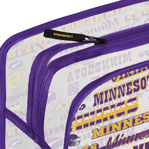 FOCO NFL Unisex-Adult NFL Team Logo Repeat Retro Print Clear Cosmetic Bag in Saudi Arabia