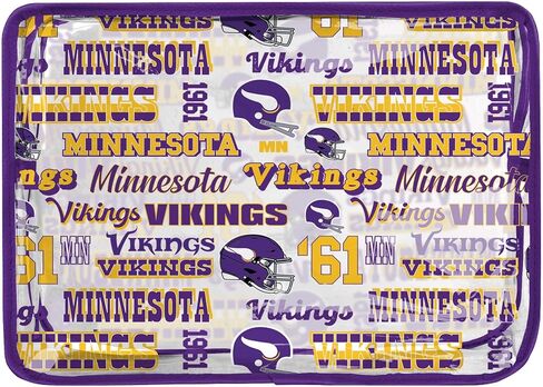 FOCO NFL Unisex-Adult NFL Team Logo Repeat Retro Print Clear Cosmetic Bag in Saudi Arabia