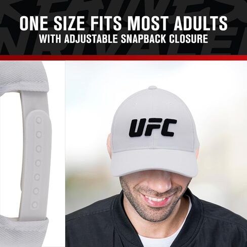قبعة بيسبول Concept One UFC، قبعة Snapback للبالغين قابلة للتعديل مع حافة منحنية in Saudi Arabia