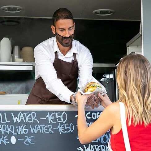 100 قطعة من شبكات اللحية مع أشرطة مرنة، قيود لحية شديدة التحمل للرجال، أغطية لحية مرنة ومريحة، أربطة مرنة للحية، غطاء لحية من أجل بيئة عمل آمنة ونظيفة للطعام in Kuwait