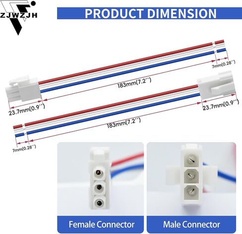5 Pairs 2 Pin Servo Extension Cable Wire FL4.14mm Pitch Female to Male, Servo Motor Extension 2 Pin Connector Wire for Car Truck Boat UL Certification in Saudi Arabia