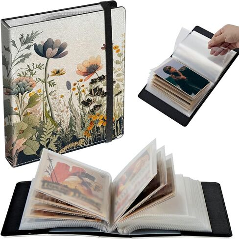 Small Photo Album 5x7 inch 120 Pictures PU Leather Photo Albums with Transparent Inner Pockets and Elastic Band for Wedding Boys Girl Travel Family Pictures - Mountains in Saudi Arabia