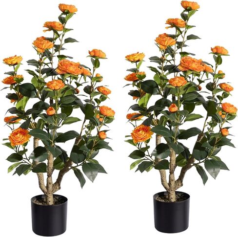 4FT Faux Fiddle Leaf Fig Artificial Tree, Green Silk Leaves, Durable Cement Base in Saudi Arabia