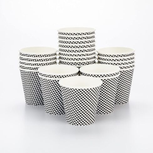 Restaurantware 12 Ounce Disposable Coffee Cups 500 Spiral Wall Hot Cups For Coffee - Lids Sold Separately Rolled Rim Paper Insulated Coffee Cups Mocha Pin Print For Coffee Tea And More in Saudi Arabia