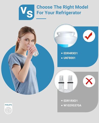 فلتر مياه EDR4RXD1 RWF0900A مطور، فلتر بديل UKF8001، مناسب لفلتر مياه Whirl-Pool 4، RFC0900A، AXX-200/750، UKF8001P، 469006، WD-F07، 4 عبوات بواسطة BOGDA in Saudi Arabia