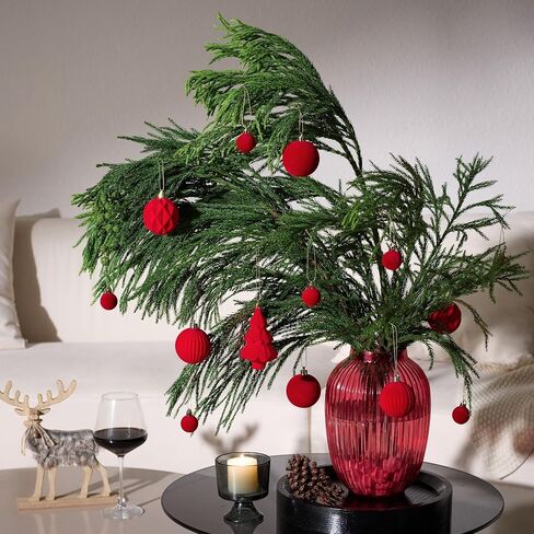 DecorbyHannah Velvet Christmas Ornaments, 24ct Black Velvet Ornaments for Christmas Halloween Tree Decor, Shatterproof Flocked Christmas Tree Ornaments Decorations for Home, Fall, Thanksgiving in Saudi Arabia