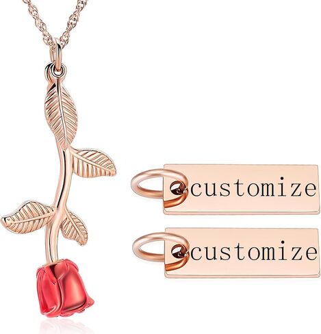 Cremation Urn Necklace for Ashes Rose Flower Cremation Jewelry Stainless Steel Ashes Pendant for Women Men Keepsake Human Pet Memorial for Jewelry in Saudi Arabia