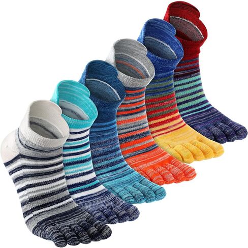 6 Pairs Women Toe Socks Cotton ankle toe socks Running Toe Socks for Men Women Athletic Breathable Five Toe Socks in Saudi Arabia