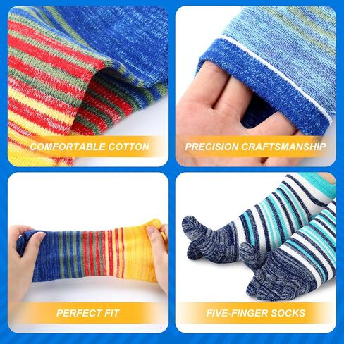 6 Pairs Women Toe Socks Cotton ankle toe socks Running Toe Socks for Men Women Athletic Breathable Five Toe Socks in Saudi Arabia