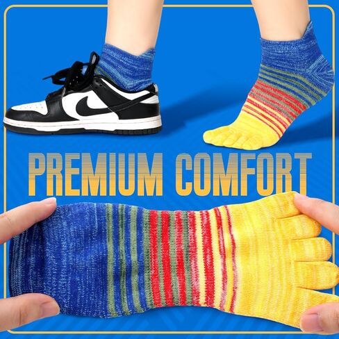 6 Pairs Women Toe Socks Cotton ankle toe socks Running Toe Socks for Men Women Athletic Breathable Five Toe Socks in Saudi Arabia