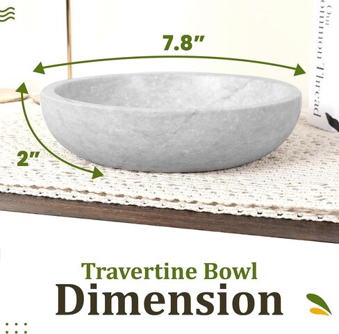 Travertine Decorative Bowls for Home Decor - Key Bowl for Entryway Table - Travertine Bowl for Kitchen Counter - Large Decorative Bowl - Organic Modern Home Decor Bowl - Centerpiece Bowl in Saudi Arabia
