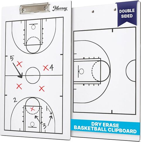 Murray Sporting Goods Lacrosse Dry Erase Coaches Clipboard | Double-Sided Lacrosse Field Clipboard Dry Erase White Board | Lacrosse Gift for Coach in Saudi Arabia