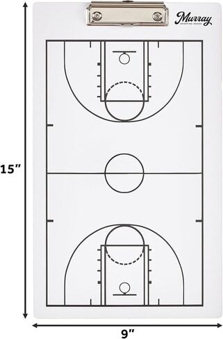 Murray Sporting Goods Lacrosse Dry Erase Coaches Clipboard | Double-Sided Lacrosse Field Clipboard Dry Erase White Board | Lacrosse Gift for Coach in Saudi Arabia