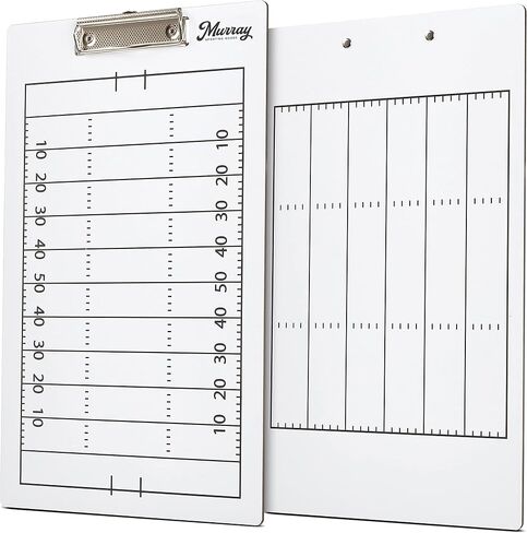 Murray Sporting Goods Lacrosse Dry Erase Coaches Clipboard | Double-Sided Lacrosse Field Clipboard Dry Erase White Board | Lacrosse Gift for Coach in Saudi Arabia