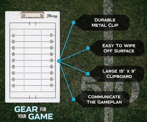 Murray Sporting Goods Lacrosse Dry Erase Coaches Clipboard | Double-Sided Lacrosse Field Clipboard Dry Erase White Board | Lacrosse Gift for Coach in Saudi Arabia
