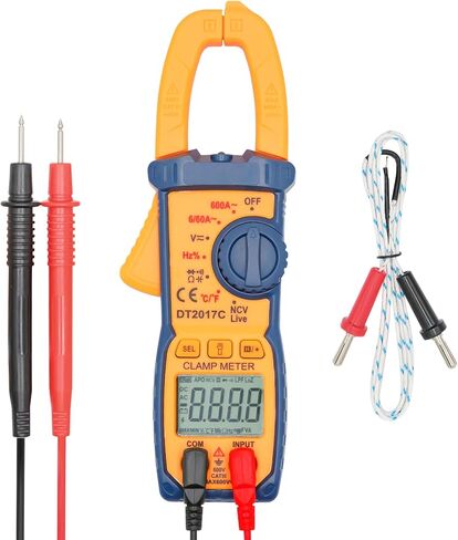 Digital Multimeter Tester 6000 Counts Amp Clamp Meter for Ac/Dc Resistance Capacitance Measurement Temperature Continuity Diode(Excluding Battery) in Saudi Arabia