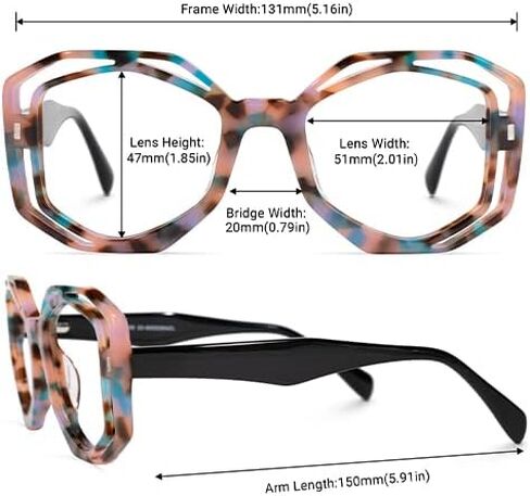 Zeelool Unique Geometric Blue Light Blocking Glasses for Women Astrid JGA902506 in Saudi Arabia