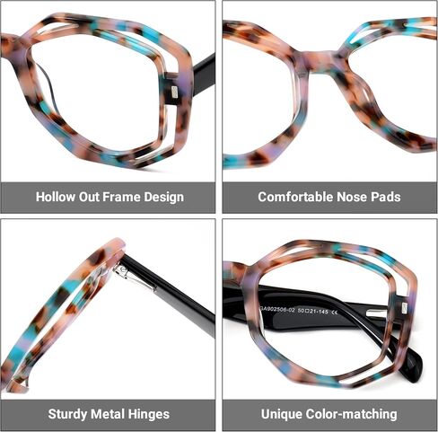 Zeelool Unique Geometric Blue Light Blocking Glasses for Women Astrid JGA902506 in Saudi Arabia