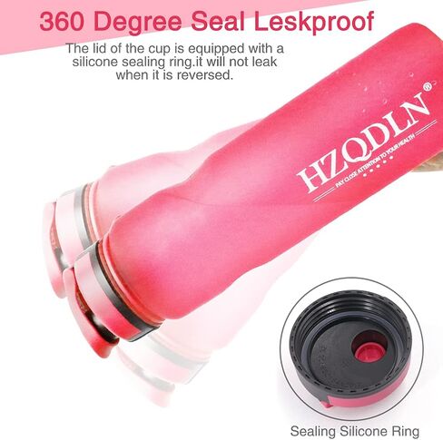 زجاجة مياه رياضية HZQDLN، خالية من البيسفينول A وبلاستيك تريتان متجمد، زجاجة مياه سعة 36 أونصة مع غطاء علوي مقاوم للتسرب، تنطبق على صالة الألعاب الرياضية، واليوجا، والجري، وفي الهواء الطلق، وركوب الدراجات، والتخييم... in Kuwait