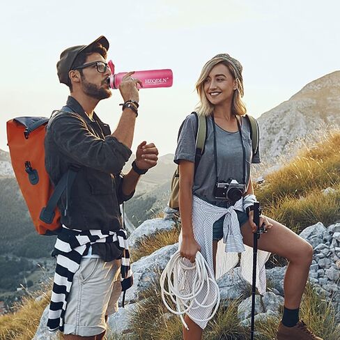 زجاجة مياه رياضية HZQDLN، خالية من البيسفينول A وبلاستيك تريتان متجمد، زجاجة مياه سعة 36 أونصة مع غطاء علوي مقاوم للتسرب، تنطبق على صالة الألعاب الرياضية، واليوجا، والجري، وفي الهواء الطلق، وركوب الدراجات، والتخييم... in Kuwait