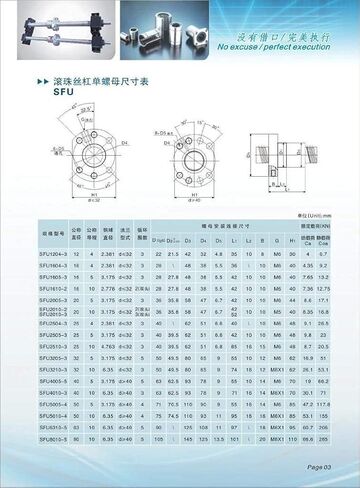 TEN-HIGH الكرة اللولبية CNC أجزاء SFU1204 الجوز، 1 قطعة الكرة اللولبية + 1 قطعة الجوز + لا نهاية بالقطع، قطر 12 مم الرصاص 4 مم طول 250 مم in Saudi Arabia