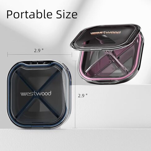 صندوق حبوب صغير، حقيبة حبوب لطيفة لجيب المحفظة، منظم حبوب السفر، حامل حبوب منع الحمل اليومي للأدوية والفيتامينات وزيت السمك والمكملات الغذائية (أخضر) in Kuwait