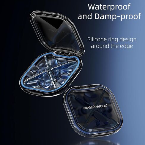 صندوق حبوب صغير، حقيبة حبوب لطيفة لجيب المحفظة، منظم حبوب السفر، حامل حبوب منع الحمل اليومي للأدوية والفيتامينات وزيت السمك والمكملات الغذائية (أخضر) in Kuwait